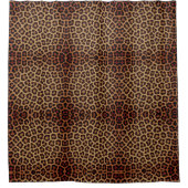 Leopard Print Pattern Duschvorhang (Vorderseite)