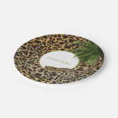 Leopard Print Pattern Elegant Palm Personal Pappteller (Schrägansicht)