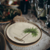 Leopard Print Pattern Elegant Palm Personal Pappteller