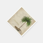 Leopard Print Pattern Elegant Palm Personal Serviette (Ecke)