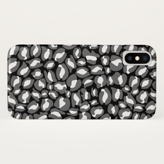 Leopard Print Pattern Jungle monochrom Case-Mate iPhone Hülle (Rückseite (Horizontal))