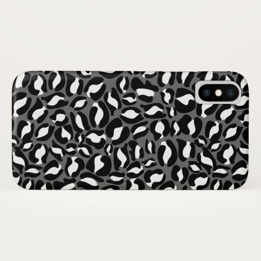 Leopard Print Pattern Jungle monochrom Case-Mate iPhone Hülle (Rückseite (Horizontal))