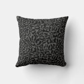 Leopard Print Pattern Klassischer Dschungel Grau S Kissen (Rückseite)