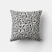 Leopard Print Pattern Klassischer Dschungel Schwar Kissen (Rückseite)