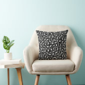Leopard Print Pattern Klassischer Dschungel Schwar Kissen (Stuhl )