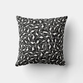 Leopard Print Pattern Klassischer Dschungel Schwar Kissen (Rückseite)