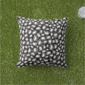 Leopard Print Pattern Klassischer Dschungel Schwar Kissen (Golfball-Marker)