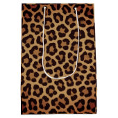 Leopard Print Pattern Mittlere Geschenktüte (Rückseite)