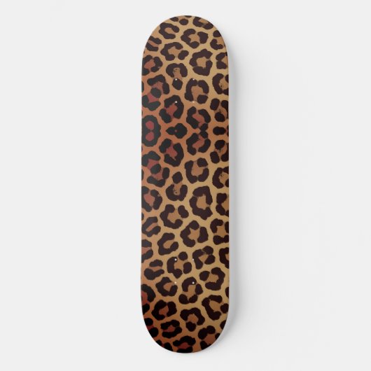 Leopard Print Pattern Skateboard (Vorderseite)