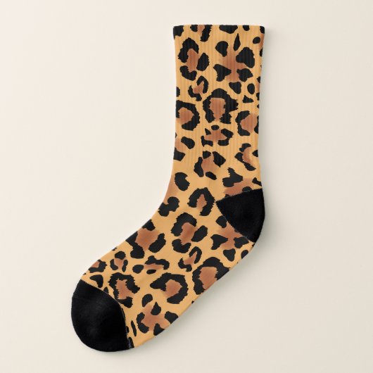 Leopard print pattern socken (Links - Außen)