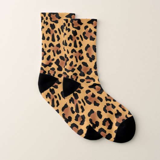 Leopard print pattern socken (Paar)