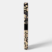 Leopard Print Paws Print Sepia Personalisiert Case-Mate iPhone Hülle (Rückseite / Links)