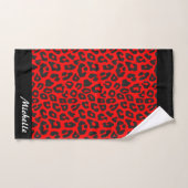 Leopard Print Personalisiert Badhandtuch Set (Handtuch)