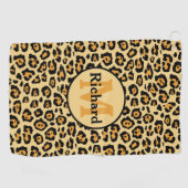 Leopard Print Personalisiert Golf Handtuch (Horizontal)