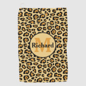 Leopard Print Personalisiert Golf Handtuch (Vorderseite)