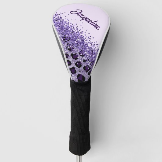 Leopard Print Personalisiert Golf Head Cover Golf Headcover (Vorderseite)