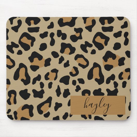 Leopard Print Personalisiert Mousepad (Vorne)