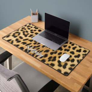 Leopard Print Personalisiert Schreibtischunterlage