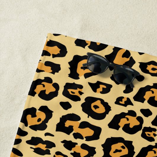 Leopard Print Personalisiert Strandtuch (Beispiel)
