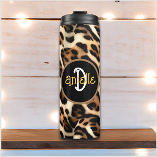 Leopard Print Personalisiert Thermosbecher