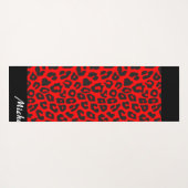 Leopard Print Personalisiert Yogamatte (Rückseite (Horizontal))