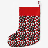Leopard Print Personalisierten Weihnachtsfest Stru Kleiner Weihnachtsstrumpf (Rückseite)