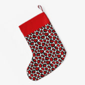 Leopard Print Personalisierten Weihnachtsfest Stru Kleiner Weihnachtsstrumpf (Rückseite (Hängend))