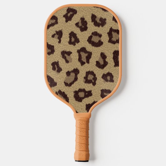 Leopard Print Pickleball Schläger (Rückseite)