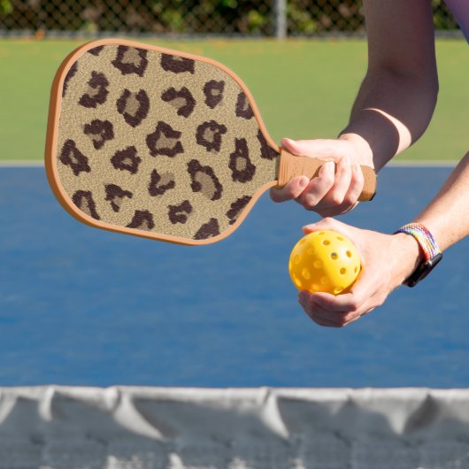Leopard Print Pickleball Schläger (InSitu)