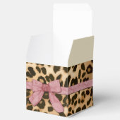 Leopard Print Pink Bow Girl Babydusche Geschenkschachtel (Geöffnet)