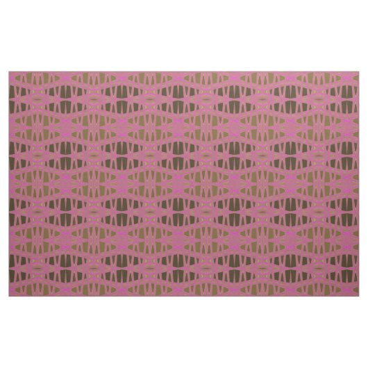 Leopard Print Pink Brown Zigzag Diamond Muster Stoff (Yard (91,4 cm))