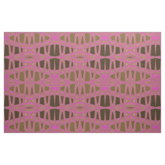Leopard Print Pink Brown Zigzag Diamond Muster Stoff (Fat Quarter (45,7 x 55,9 cm))