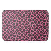 Leopard Print Pink Grau Badematte (Vorderseite)