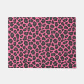 Leopard Print Pink Grau Fußmatte (Vorderseite)