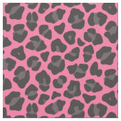 Leopard Print Pink Grau Stoff (Nahaufnahme)