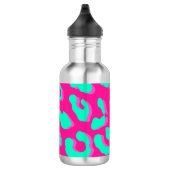 Leopard Print Pink Minze Edelstahlflasche (Rechts)