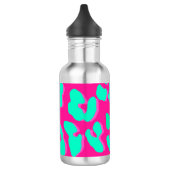 Leopard Print Pink Minze Edelstahlflasche (Links)