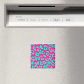 Leopard Print Pink Minze Magnet (In Situ (Geschirrspüler))