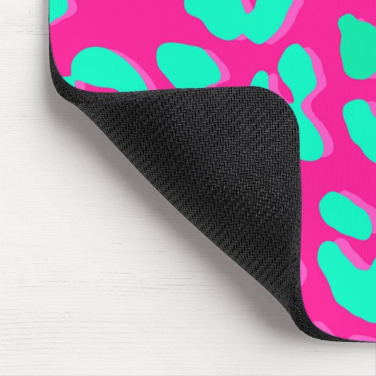 Leopard Print Pink Minze Mousepad (Ecke)