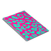 Leopard Print Pink Minze Notizblock (Rechte Seite)