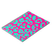Leopard Print Pink Minze Notizblock (Linke Seite)