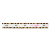 Leopard Print Pink Quatre Folie Geschenk Satinband (Vorderseite)