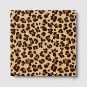 Leopard Print Pink Quatrefoil Birthday Party Gästebuch (Rückseite)