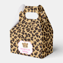 Leopard Print Pink Quatrefolie Geburtstagsparty