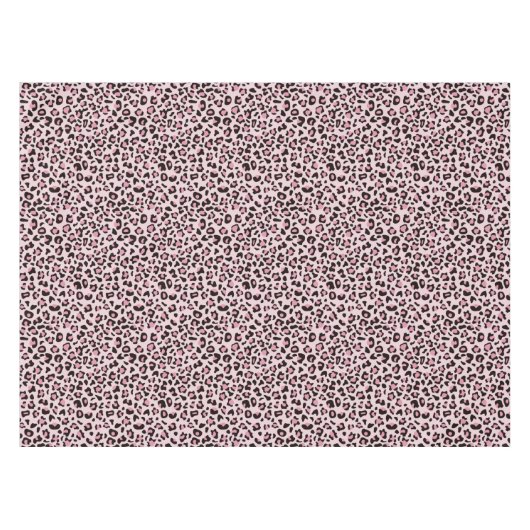 Leopard Print Pink Tischdecke (Vorderseite (Horizontal))