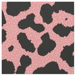 Leopard Print Polka Dot Muster Pink Stoff