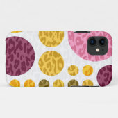 Leopard Print Polka Dots | Gelbrosa Lila Case-Mate iPhone Hülle (Rückseite (Horizontal))