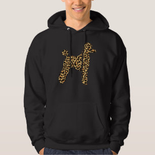 Leopard Print Poodle Dog Eigentümer Lover Girls Wo Hoodie