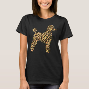 Leopard Print Poodle Dog Eigentümer Lover Girls Wo T-Shirt
