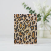 Leopard Print Postkarte (Stehend Vorderseite)
